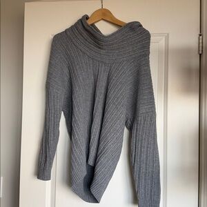 Cozy Gray Off-Shoulder Sweater